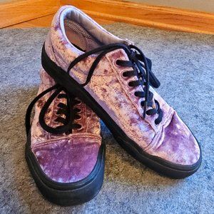 Vans purple velvet sneaker unisex Womens 8 / Mens 6.5